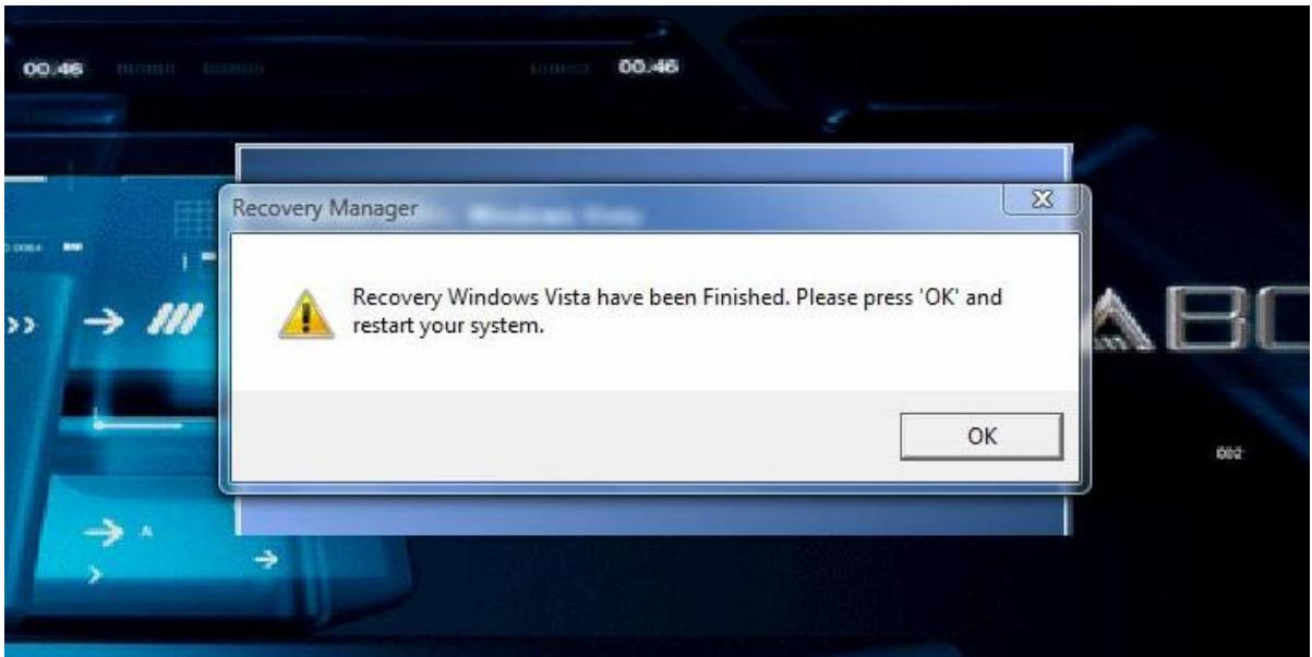 MSI NOTEBOOK RECOVERY HOTKEY - Restauration du Système en cours. - 2
