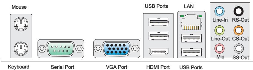 MSI 880GM-E41 - Back Panel - 1