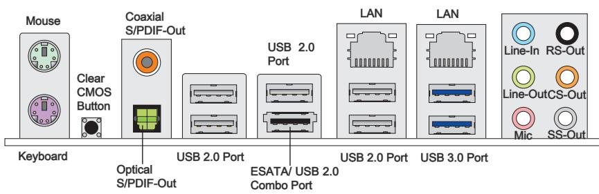 MSI 890FXA-GD70 - BACK PANEL - 1