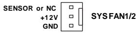 MSI G52-75191X6 - Fan Power Connectors: CPUFAN1/ SYSFAN1/ SYSFAN2 - 2