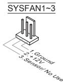 MSI G52-76151X4 - Fan Power Connectors: CPUFAN, SYSFAN1~3 - 2