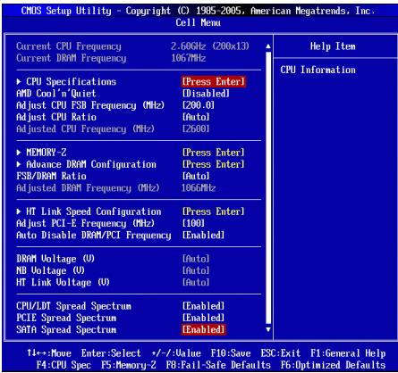 MSI GF615M-P33 - Cell Menu - 1