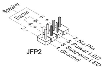 MSI MS-7660 - Connecteur panneau avant : JFP1, JFP2 - 2