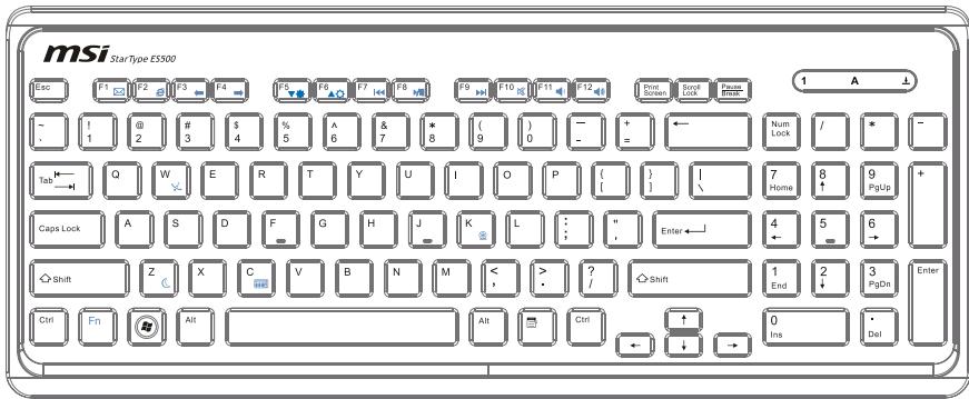 MSI MS-A912 V1.X - Connaître le clavier (en option) - 1