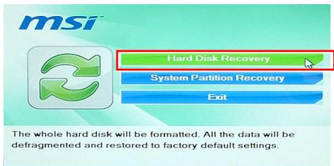 MSI ADORA 24G 2NC-001EU - > Récupérer le système avec disques de récapération - 5