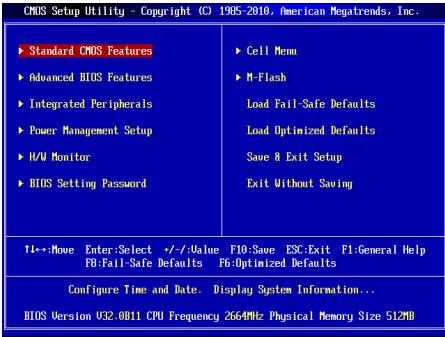 MSI G41M-P33 COMBO - Main Page (OchOBHoe MeHIO) - 1