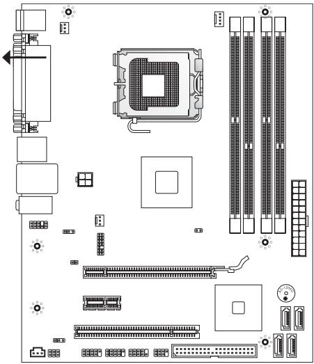MSI G41M-P33 COMBO - SCHRAUBENLOCHER - 1