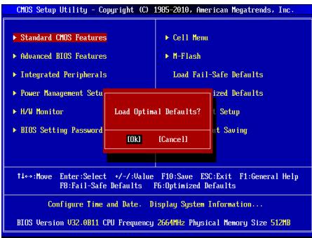 MSI G41M-P33 COMBO - Load Optimized Defaults - 1