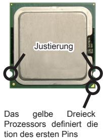 MSI G41M-P33 COMBO - Die Obserseite der LGA775 CPU. - 1