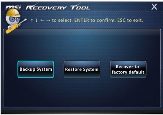 MSI WIND TOP AE2051-055FR - > System Backup (Sauvegarde du système) - 1