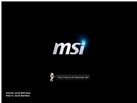 MSI WIND TOP AE2051-055FR - > Récupérer le système avec la touche de raccourci F3 - 1