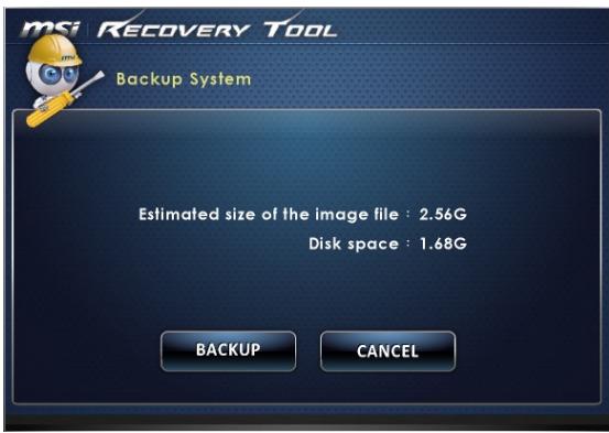 MSI WIND TOP AE2051-055FR - La sauvegarde initiale - 1