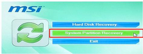 MSI WIND TOP AE2051-055FR - > Réinstaller le système avec les disques de restauration - 6
