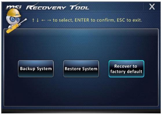 MSI WIND TOP AE2282G-009EU - ▶ Récupération du système - 1