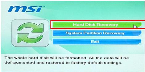 MSI WIND TOP AE2282G-009EU - Récupérer le système avec disques de récupération - 5