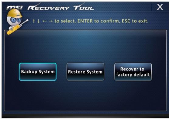 MSI WIND TOP AP1622-002XEU - > System Backup (Sauvegarde du système) - 1