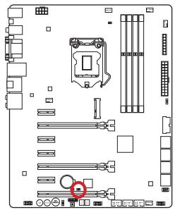 MSI Z87-GD65 - JBAT1: Clear CMOS Jumper - 1