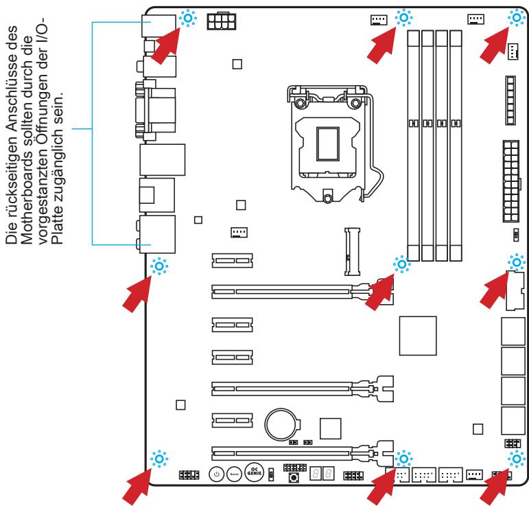 MSI Z87-GD65 - Schraubenlocher für die Montage - 1