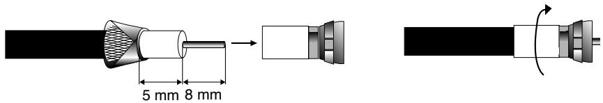 METRONIC DEMODULATEUR ANALOGIQUE FIRST BOX - Montage des FICHES f sur le cable: - 1