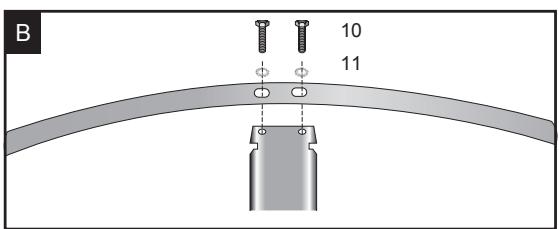 METRONIC SUPPORT 3 LNB - A - montage du bras cintré sur le support pour bras d'offset - 3