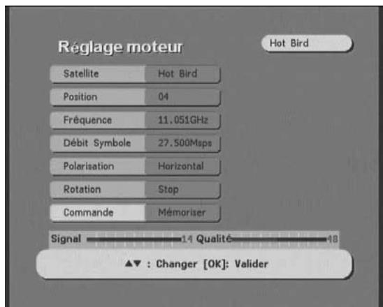 METRONIC TERMINAL NUMERIQUE TOUCHBOX 4 - Branchement sur un ensemble motorisé DiSEqC 1.2 déjà calé - 2