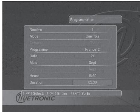 METRONIC TNT ZAPBOX SINGLE 3.1 - Opnameprogramming: - 1