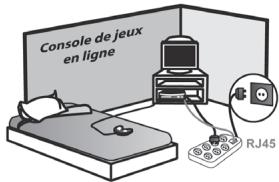 METRONIC NETSTRIP CPL 200PLUS - Exemple d'application n°3: connecter sa console deieux à internet - 2