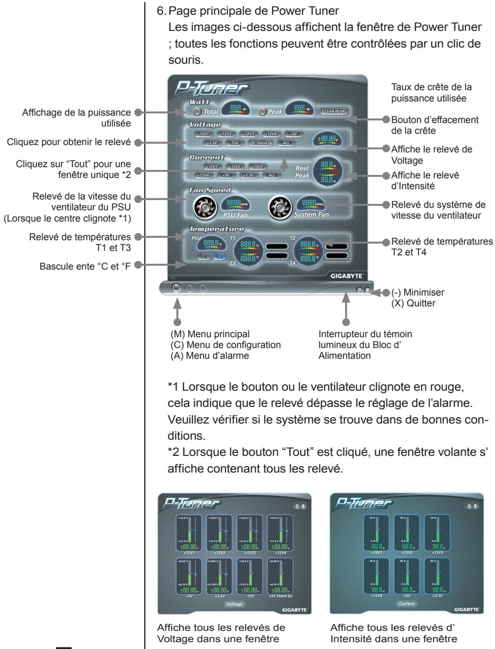 GIGABYTE ODIN GT 550W - Instructions d'Instal lation de Power Tuner (uniquement série ODIN GT) - 3