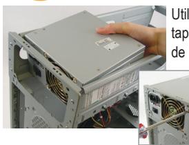 GIGABYTE GA-M52LT-D3 - Preparación de la caja e instalación de la fuente de alimentación - 1