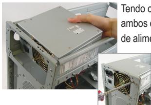 GIGABYTE GA-MA790X-UD3P - Preparação da caixa e instalação da fonte de alimentação - 1