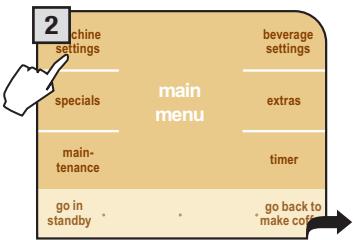 SAECO PRIMEA TOUCH PLUS CAPPUCCINO - SETTING THE LANGUAGE AND THE CLOCK - 2