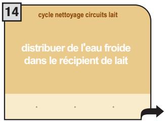 SAECO PRIMEA TOUCH PLUS CAPPUCCINO - CYCLE DE LAVAGE CIRCUITS LAIT - 14
