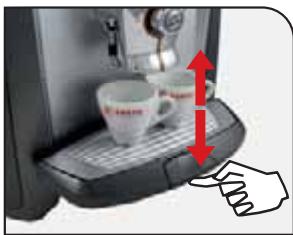 SAECO PRIMEA TOUCH PLUS CAPPUCCINO - RéGLAGE DE LA HAUTEUR DU BAC D'ÉGOUTTEMENT - 1