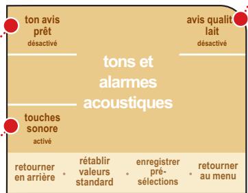 SAECO PRIMEA TOUCH PLUS CAPPUCCINO - MENU « TONS ET ALARMES SONORES » - 2