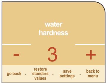 SAECO PRIMEA TOUCH PLUS CAPPUCCINO - "WATER HARDNESS" MENU - 4