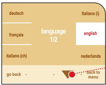 SAECO PRIMEA TOUCH PLUS CAPPUCCINO - "LANGUAGE" MENU - 2