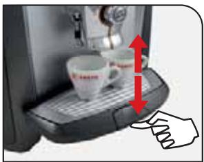 SAECO PRIMEA TOUCH PLUS CAPPUCCINO - ADJUSTING THE HEIGHT OF THE DRIP TRAY. - 1