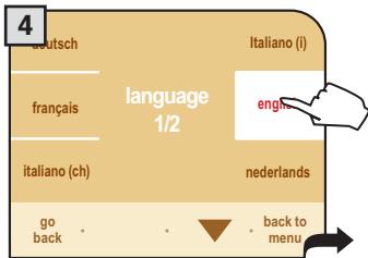 SAECO PRIMEA TOUCH PLUS CAPPUCCINO - SETTING THE LANGUAGE AND THE CLOCK - 4