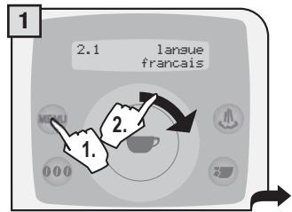 SAECO TALEA RING - SELECTIONNER LA LANGUE - 1