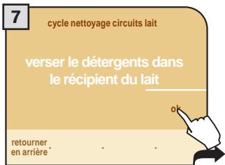 SAECO PRIMEA TOUCH PLUS - CYCLE DE LAVAGE CIRCUITS LAIT - 9