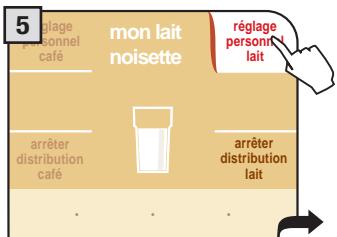 SAECO PRIMEA TOUCH PLUS - PROGRAMMATION DES BOISSONS À BASE DE LAIT - 4