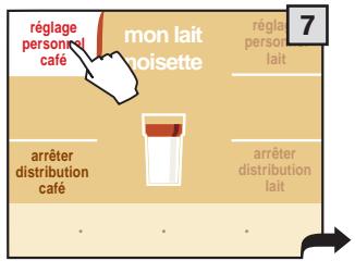 SAECO PRIMEA TOUCH PLUS - PROGRAMMATION DES BOISSONS À BASE DE LAIT - 5