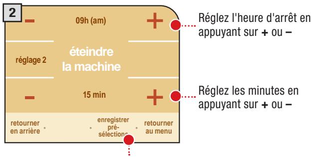 SAECO PRIMEA TOUCH PLUS - RéGLAGE D'UN INTERVALLE DE MISE EN MARCHE - 3