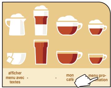 SAECO PRIMEA TOUCH PLUS - PROGRAMMATION DES BOISSONS À BASE DE LAIT - 10