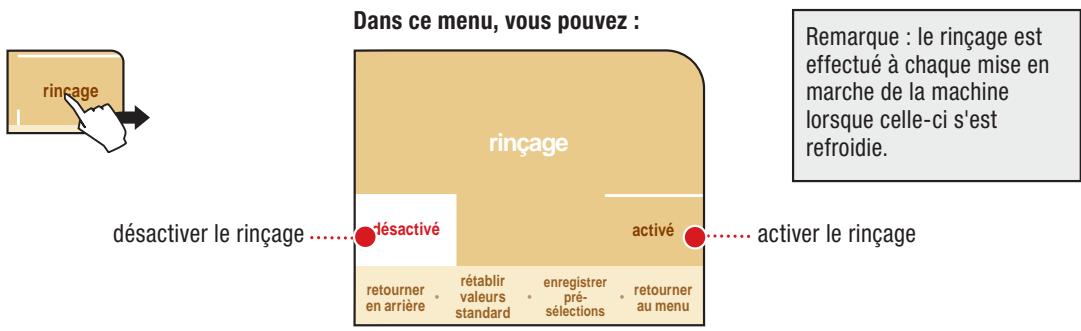 SAECO PRIMEA TOUCH PLUS - MENU « RINÇAGE » - 1