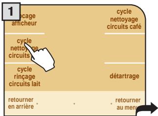 SAECO PRIMEA TOUCH PLUS - CYCLE DE LAVAGE CIRCUITS LAIT - 3