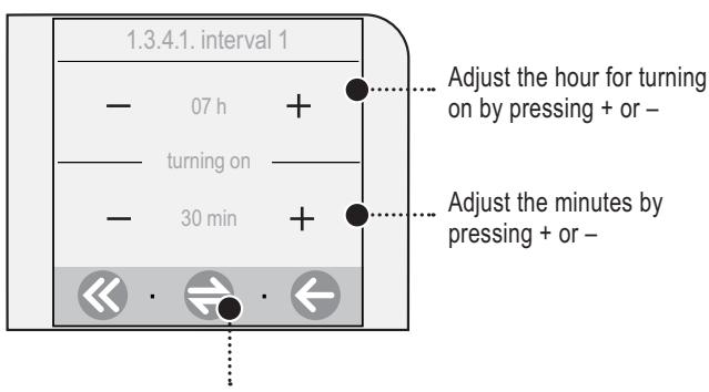 SAECO TALEA TOUCH - Setting an interval for turning on the machine - 2