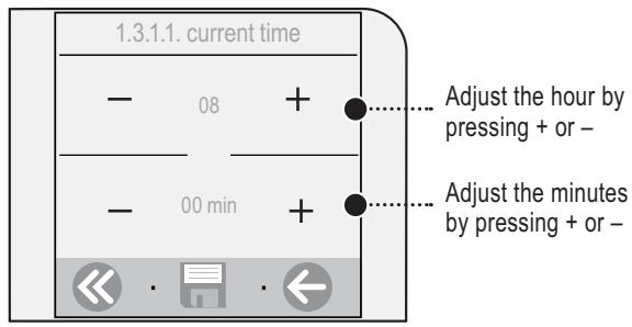 SAECO TALEA TOUCH - Current time - 2