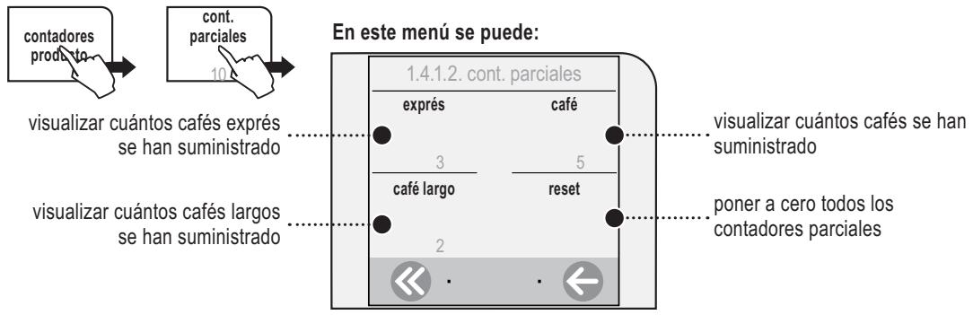 SAECO TALEA TOUCH - MENU «CONTADORES PARCIALES» - 1