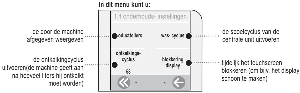 SAECO TALEA TOUCH - ONDERHOUDSINSTELLINGEN - 1